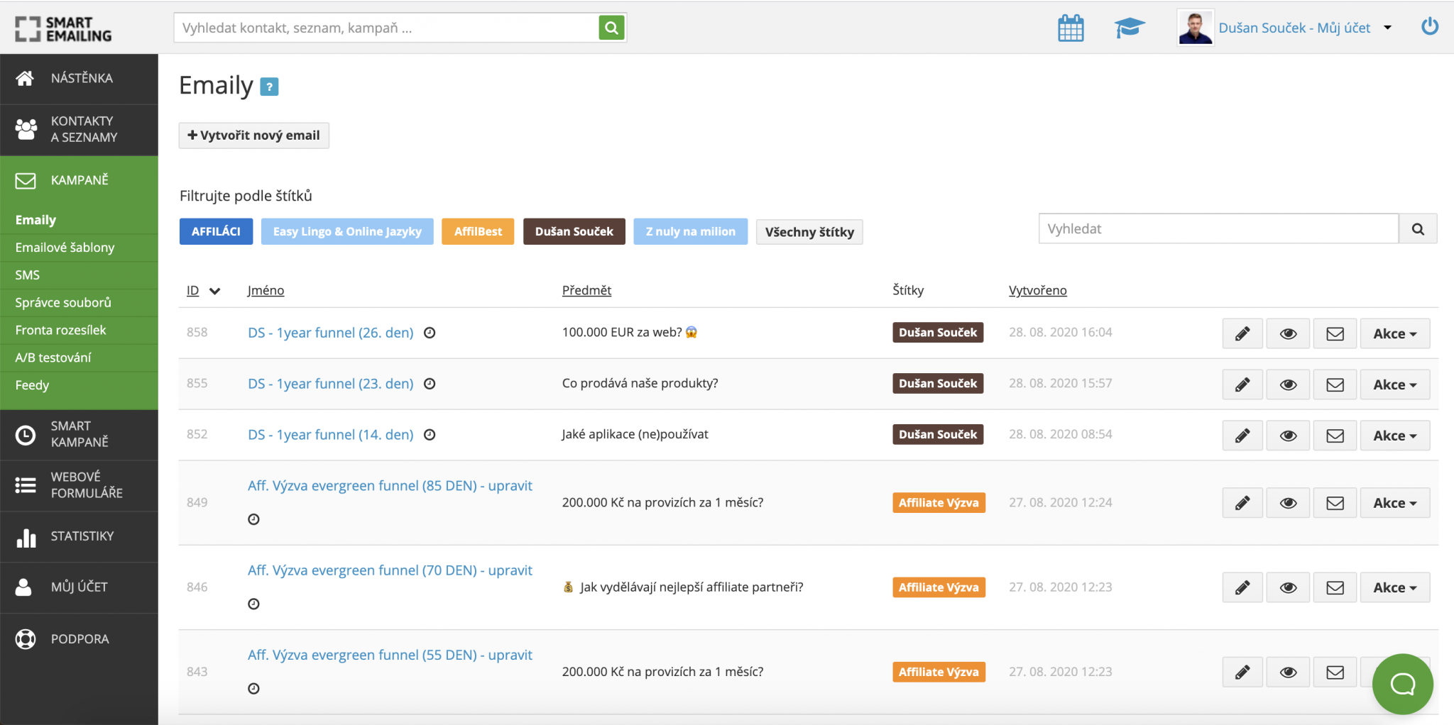 Smartemailing TOP nástroj na e-mail marketing - recenze 2026