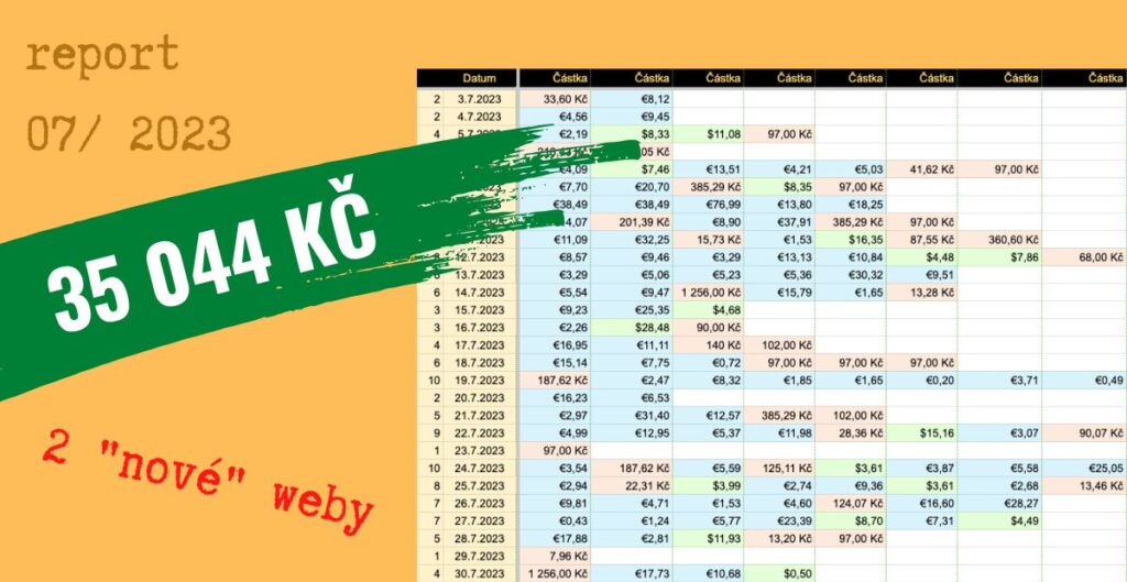Červenec 2023 – report affiliate webů 1 report cervenec 2023